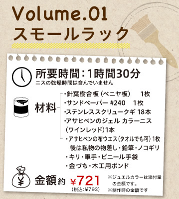 Volume.01 スモールラック