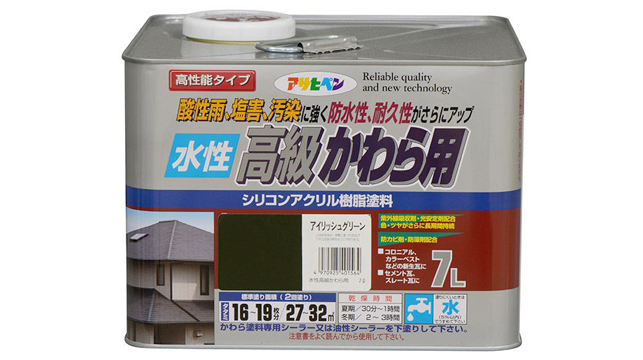 63%OFF!】 アサヒペン 水性かわら用 ３Ｌ 銀黒 ６缶セット