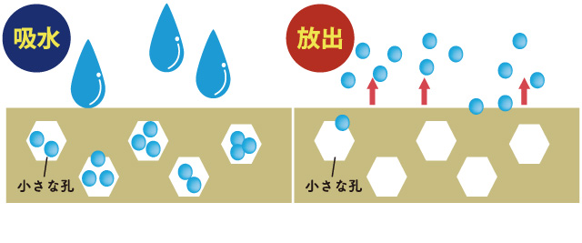 珪藻土の断面図イメージ