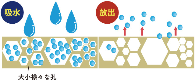 溶岩石の断面図イメージ