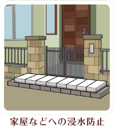 水でふくらむ吸水土のう（4枚入）