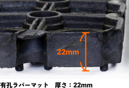 有孔ラバーマット　厚さ：22mm